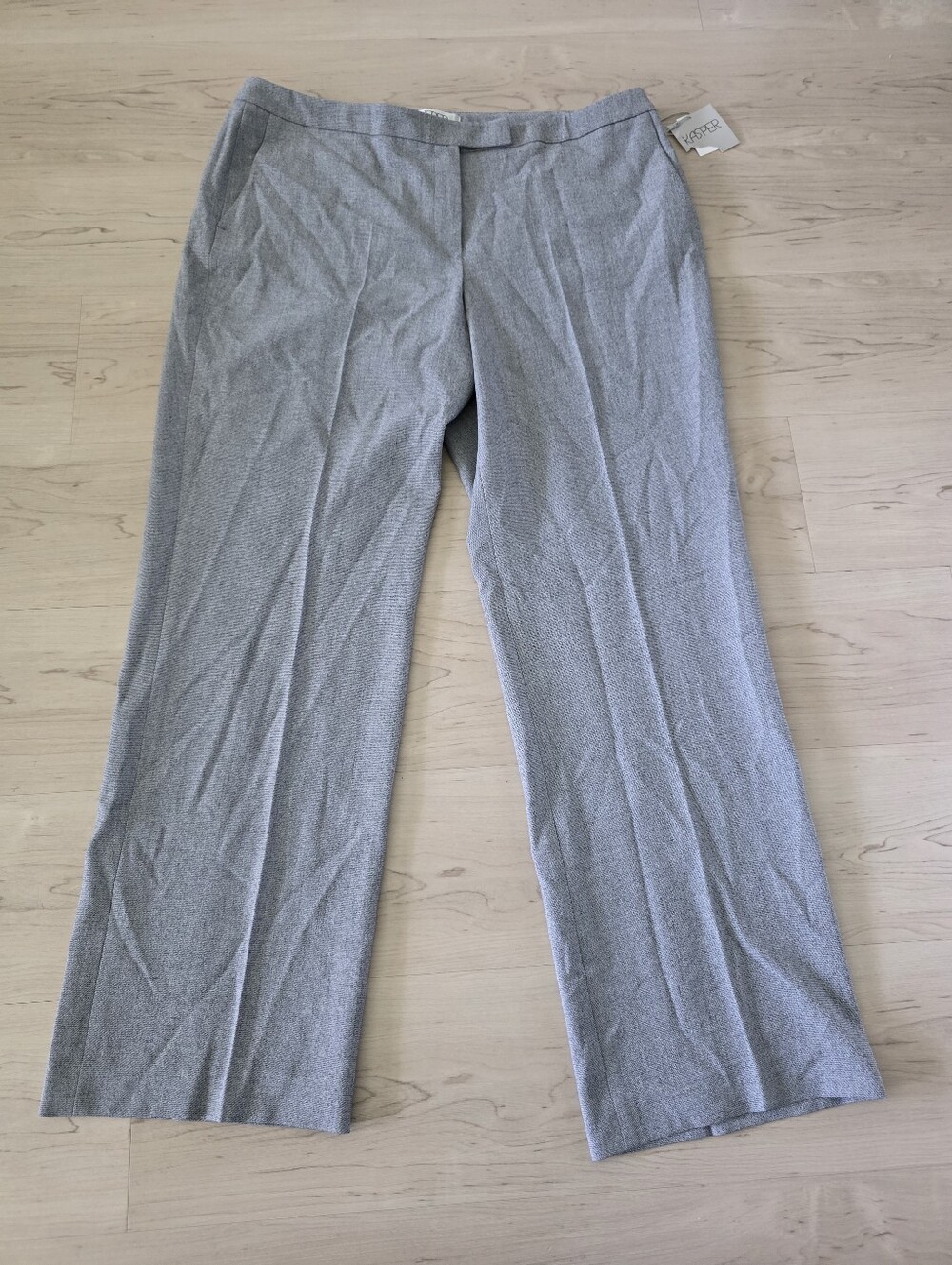 Kasper NWT Gray Wide Leg Dress Pants Trousers Plus Size 16 Career Workwear $129